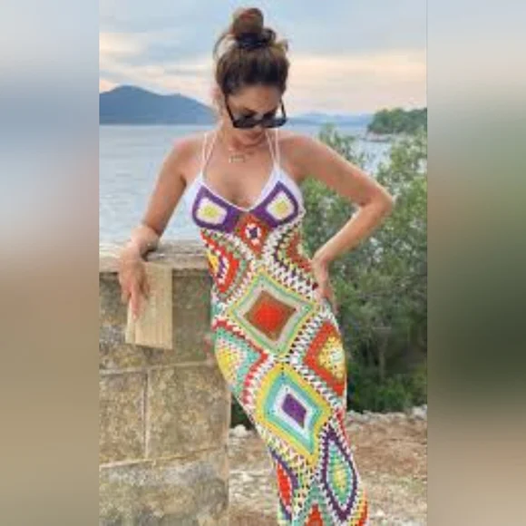 Bella Barnett Romo Weave Maxi Dress New Medium - Picture 1 of 12